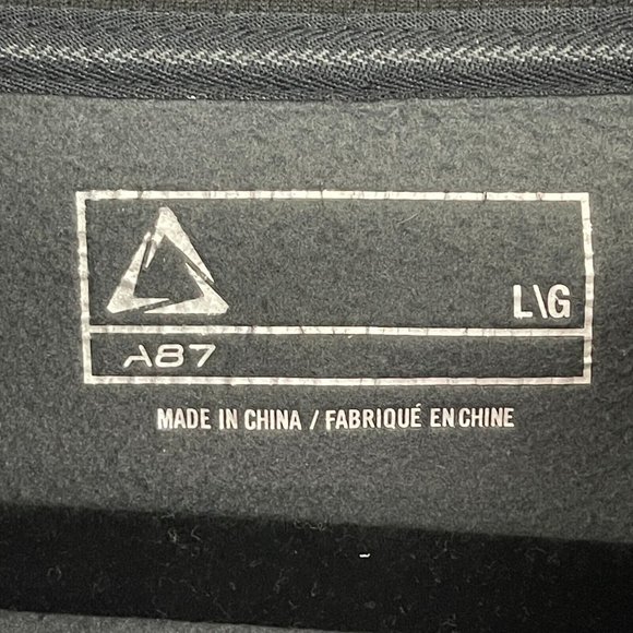 Aeropostale A87 Black Hoodie Quarter Zip Activewear Men's Size Large - Picture 7 of 8